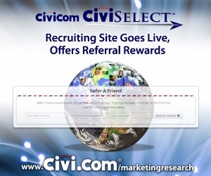 Civicom® CiviSelect™ Recruiting Site Goes Live, Offers Referral Rewards