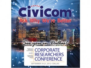 Civicom Speaks at the Corporate Research Conference 2012 in Dallas