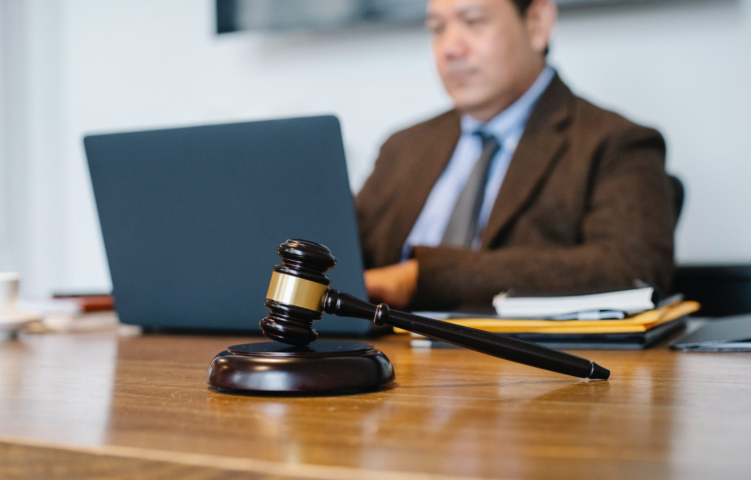 Lawyer Using A Computer