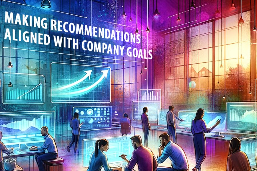 making recommendations aligned with company goals